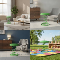 Compact Spring Stool Space-Saving Stool with Spring Base for Living Room