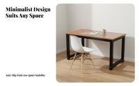 Minimalist Design Computer Desk Thickened Desktop Simple Study Desk Long-Lasting Writing Table Versatile for Students, Professionals, Gamers, Bedroom, Dorm Room, Small Areas