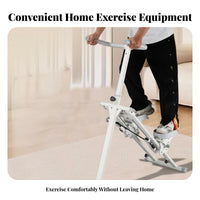 Anti-Slip Pedals Stair Climbing Exercise Machine Space-Saving Home Gym Stair Stepper Stable Triangular Structure Foldable Vertical Climber Low-Effect Cardio for Beginners, Adults, Seniors
