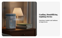 Desktop Water Cooling Fan Humidifier Function Desktop Air Chiller Quiet Mini Misting Fan for Office Workers, Bedroom, Dorm Room