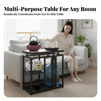Modern Minimalist Design Mobile Tea Mobile Beverage Station Heat-Resistant Surface Home Furnishing Water Dispenser Compartment Household Furniture Sturdy Construction for Homeowners, Adults, Office Workers, Living Room, Parties, Bedroom, Kitchen