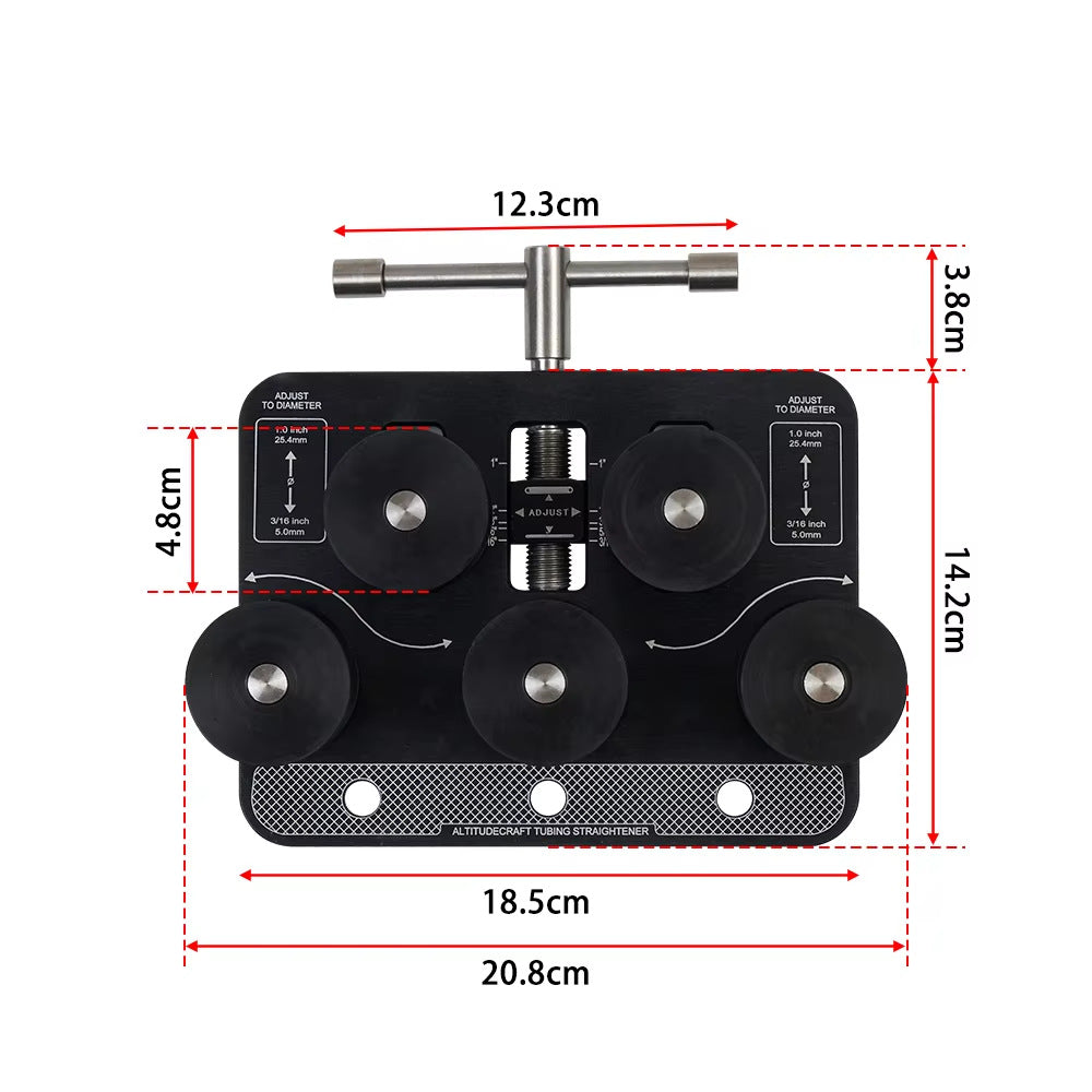 Pipe Straightener Tool for 3/16 inch to 1.0 inch Diameter, Aluminum Alloy