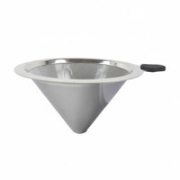 Coffee Brewing Mesh Stainless Steel Strainer Double Layer Paperless Dripper Reusable Coffee Filter with Silicone Handle Suitable for Office Kitchen