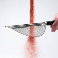 Stainless Steel Mesh Sand Sifter for Hamster and Litter, Chinchilla Sand Sifter for Litter Tray, Flat Rim Corner Cleaning Tool