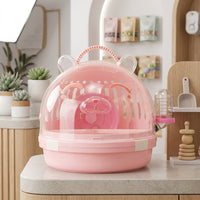 Portable Pet Carrier with Top Opening, Small Animal Travel Cage with Handle, Bird Carrier for Outdoor Small Pets, Hamster Carrier for Outings