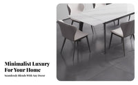 Extendable Top Expandable Rectangular Table Set Modern design Expandable Table and Chair Set Space-Saving Design Dining Room Group Easy to Clean for Apartment Dwellers, Families, Homeowners, Small Living Spaces, Dinner Parties, Kitchen