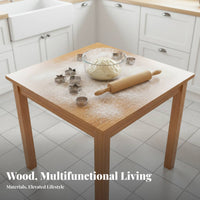 Hardwood Wood Square Table Stable Frame Household Furniture Contemporary Design adaptable Look for pairs, Small Living areas