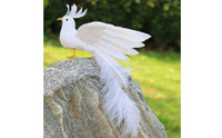 Colorful Design Long-Tailed Bird Ornament Photo Prop Phoenix Bird Decoration Feathered Home Decor Lifelike for Living Room