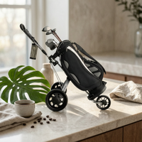 Three-Wheel Sporting Bag Trolley Brake Foldable Sporting Bag Trolley