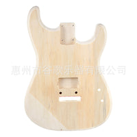 ST Poplar Guitar Body with Double Single Coil Pickup Cavities (Double Humbucker Routes)