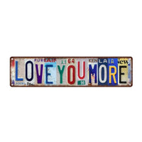 Wall Sign Vintage Metal Sign Rectangular for Living Room