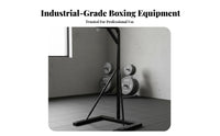 Sturdy Construction Freestanding Striking Bag Stand 2 in 1 Boxing Training Station Freestanding Boxing Training Center for Fitness Enthusiasts, Professional Athletes, Home Gym, Workout, Garage, Basement