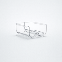 2-Tier Mug Stand for Coffee Lovers, Clear Acrylic Transparent Desktop Storage, Tea Cup Holder Double Layer Organizer Rack