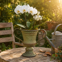 Urn Planter Rustic Design Metal Urn Planter Iron Construction