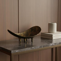 Retro Metal Tray Bright Luxury Modern Decorative Centerpiece Multi-Functional