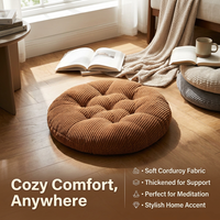 Corduroy Round Floor Cushion, Modern Minimalist Seat Pad, Large Floor Pillow for #variant:40X40cm