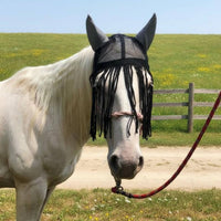 Ear Bonnet with Fringe Summer Use Horse Ear Bonnet Breathable Mesh for Pasture