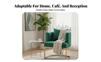 3 Pieces Latticed-Base Armchair and Table Set Nordic Design Home Furniture Minimalist Design Sturdy Frame for Living Room, Cafe