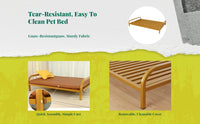 Gnaw-resistant Dog Bed, Reinforced Pet Cot, intermediate Size, Water-Resistant, Easy to Clean, Comfortable, Non-Slip