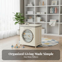 Large Foldable Bin with casters sturdy Storage Container Stackable for Dorm Room
