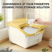 Large Rice Dispenser 10kg Cereal Storage Box, Airtight Flip Lid Rice Keeper, Pantry Organization Sto - Image 4