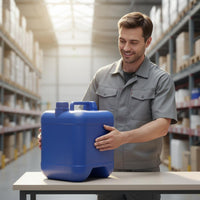 10L HDPE Container 10 Liter Barrel Thickened Wall Heavy Duty Liquid Jug for Industrial Use Storage