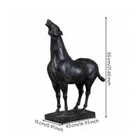 Horse Figurine with Hardened Resin Horse Figurine Weathered Decor for Home Stylists, Office