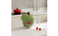 Manual Salad Dryer Centrifugal Salad Dryer with Colander Clear Drain Basket with Handle Multi-Use for Meal Prep