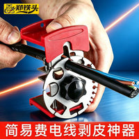 Handheld Wire Stripper for Quick Cable Stripping, Adjustable, Metal