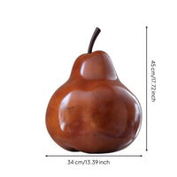 Pear Sculpture Modern Pear Ornament Nature-Influenced Fruit Ornament for Homeowners, Art Collectors, Entryway, Bookshelf