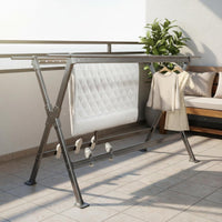 Space Saving Foldable Clothes Drying Rack Heavy Duty Freestanding Clothes Horse Easy Assembly Extendable Garment Rack Large Capacity for Balcony, Indoor, Outdoor