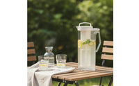 Slim Refrigerator Pitcher with Infuser Graduated Infusion Pitcher with Filter BPABPA-Safe Carafe with Lid Lightweight for Tea Lovers, Kitchen