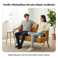 3 Pieces Two Armchairs and a Side Table Nordic Design Conversation Set Space-Saving Thick Cushions for Apartment Dwellers