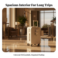 2 Pieces 20 Inch Carry-on Suitcase Scratch-Resistant Hardside Carry-on Luggage