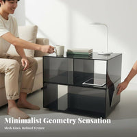 Rotating Cylindrical Cabinet Space-Saving Multi-Level Accent Table for Students