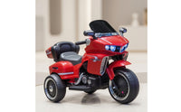 Push-Along Motorcycle Three-Wheel Motorcycle with Headlights Slip-Resistant Electric Push-Along with Backrest for Sidewalk, Playroom