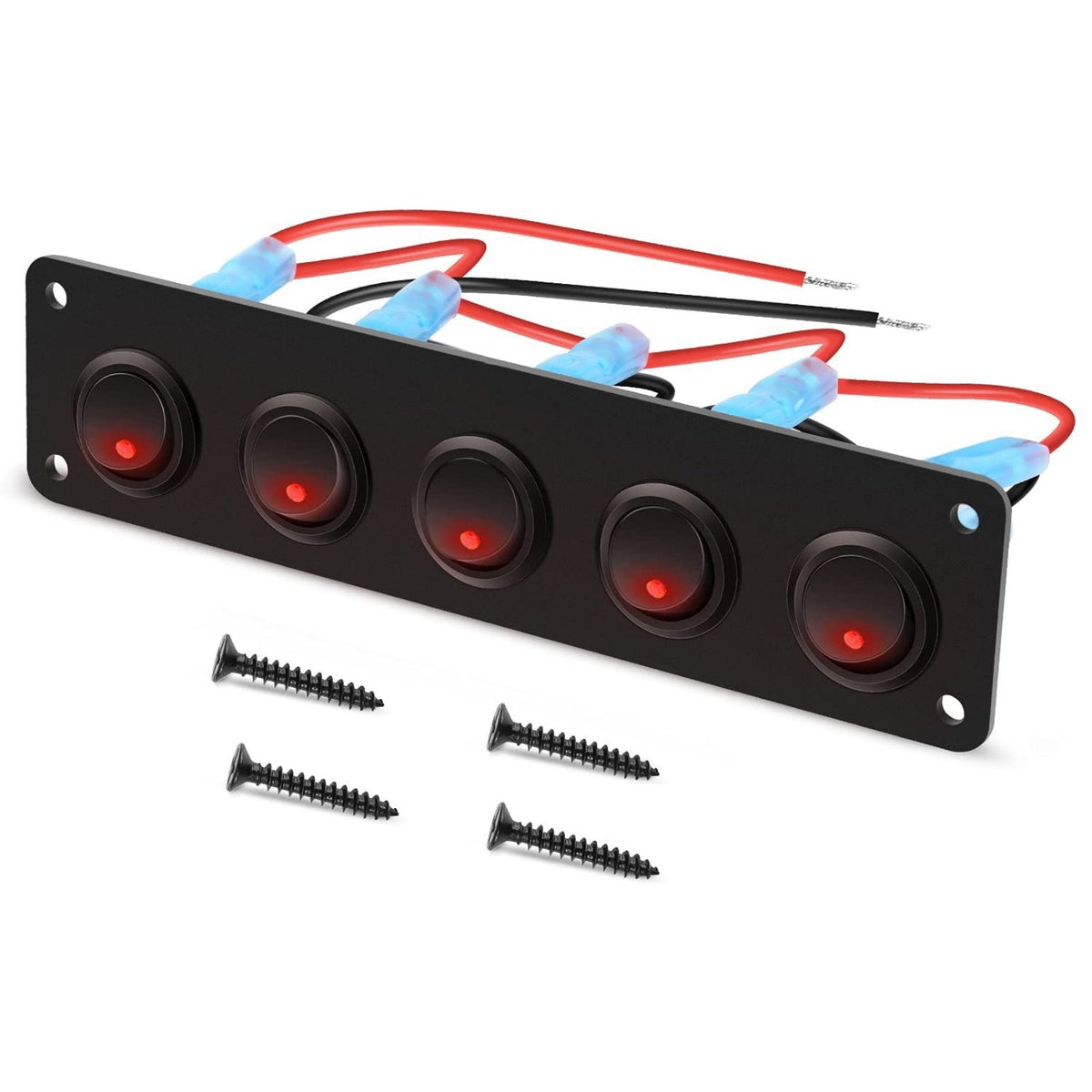 Universal Fit Marine Boat Switch Panel Multi-Function Automotive Electrical Part Pre-Wired for Car Modifiers
