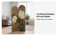 Foldable Design Arched Panel Screen Vintage Aesthetic Room Divider Portable Home Furnishing Freestanding for Apartment Dwellers, Interior Designers, Office Workers, Bedroom, Restaurant
