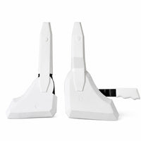 Left and Right Pair Chair Angle Adjuster Black Handle Chair Recline Mechanism White Shell