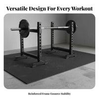 Multi-Functional Adjustable Squat Rack Heavy-Duty Steel Frame Adjustable Bench Press Rack 500kg Load Capacity Barbell Squat Stand Stable Base for Home Gym Users, Weightlifters, Bodybuilders