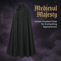 Hooded Cape Witch Cosplay, Game Theme Hooded Performance Cloak, Fancy Dress Cost #variant:Shoulder to Hem 130cm (Satin)