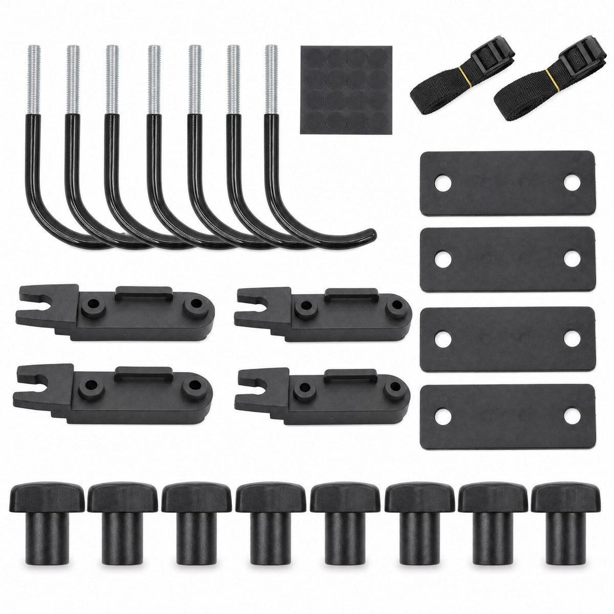 Easy to Install Roof Box Mounting Brackets with U-Bolts Secure Roof Box Mounting Kit Long-Lasting Hardware Strong Bearing Capacity for Travelers