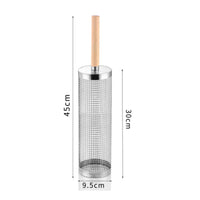 Cylindrical Barbecue Basket Easy to Clean Rolling Grill Basket Large Capacity