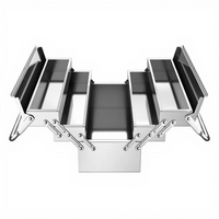 Foldable 3-tier stainless toolbox