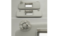 Grey Car Visor Replacement OEM-Style Sun Visor with Mirror OE Standard Auto Parts Easy Installation for Commuters