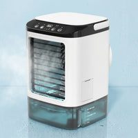 Small Personal Air Cooler Cooler with Ice Box Personal Mini Air Cooler Mist Portable Misting Fan Quiet for Office Workers, Students, Desk, Bedroom