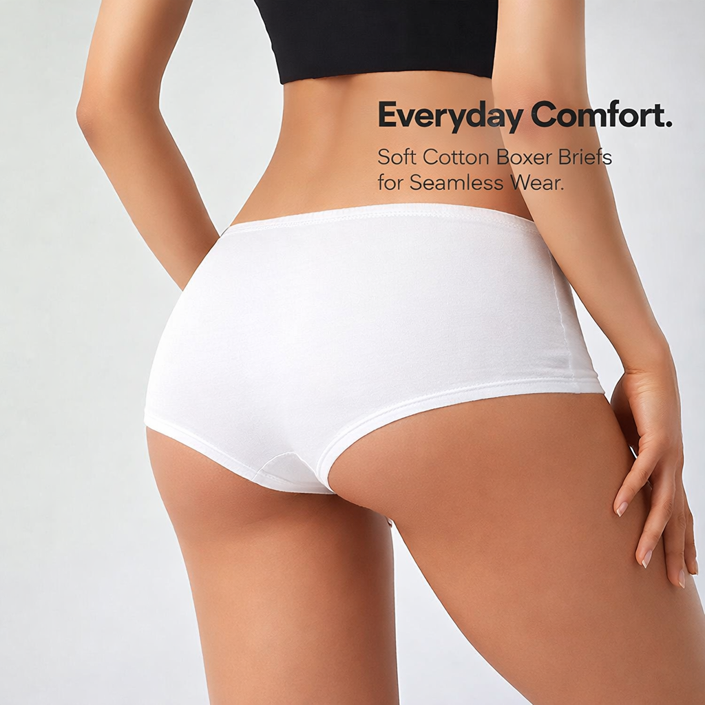 Underwear Women Knickers Multipack with Anti-Exposure Protection for Under Skirt, Breathable Daily Wear All Season