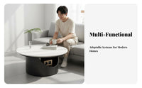 double-level circular table Sintered Stsingle Top Home Furniture Minimalist Design Sturdy Construction for Lounge