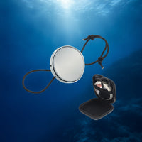 Portable Underwater Mirror with Storage Case Hands-Unrestricted Convex Mirror with Elastic Cord Safety Lightweight for Divers
