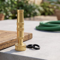 Metal Brass Hose Nozzle Twist Hose Nozzle with Washers Sturdy Garden Sprayer Leakproof for Gardeners, Homeowners, Car Washing, Lawn Care